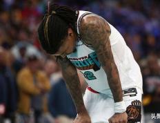 坏消息，灰熊队贾·莫兰特脚踝不幸受伤