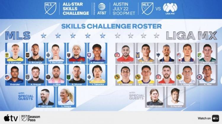 官方:邓普西、阿尔巴参加美职联全明星技巧挑战赛,梅西不会参加