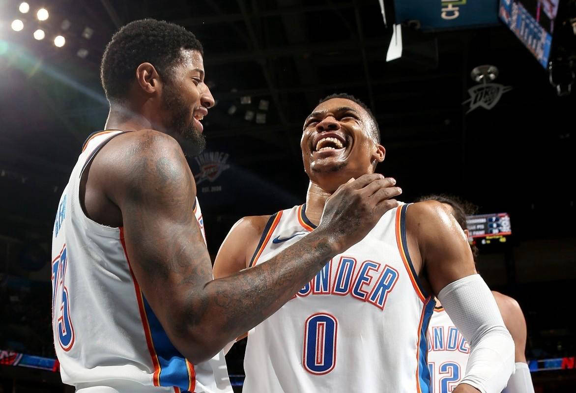 NBA现役5位(wèi)场均20+10助攻球星,威少榜(bǎng)首,詹姆斯上榜(bǎng)