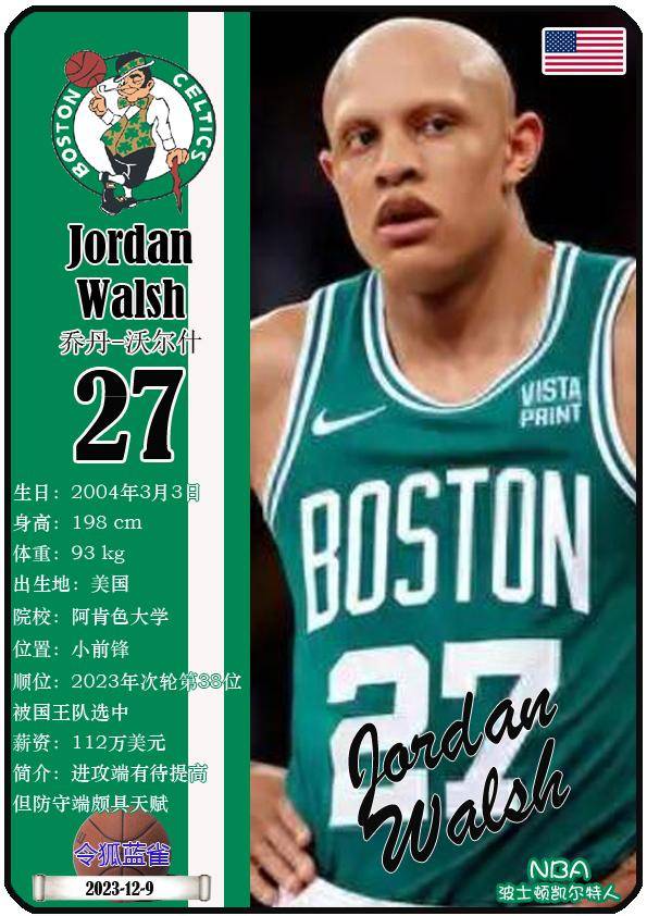 球星卡(NBA):波士頓(dùn)凯尔特人队17人一览(25/26赛季)