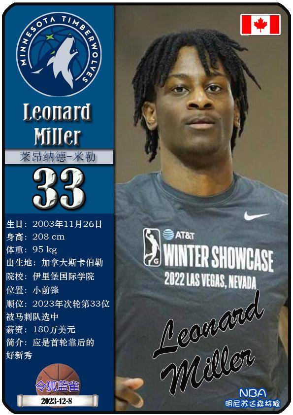 球星卡（NBA）：明尼苏达森林(lín)狼(láng)队17人一(yī)览（25/26赛季）